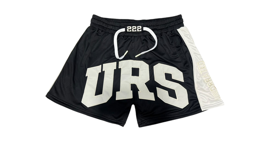 Blackout — URS 222 mesh shorts, black and cream