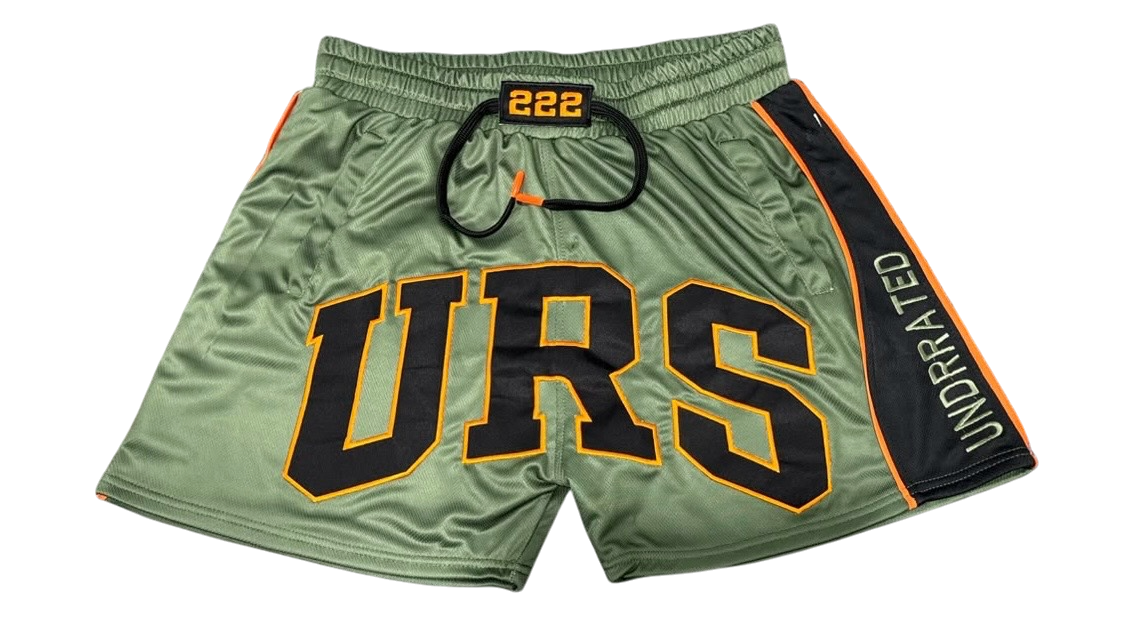 UndrRated — URS 222 mesh shorts, front view